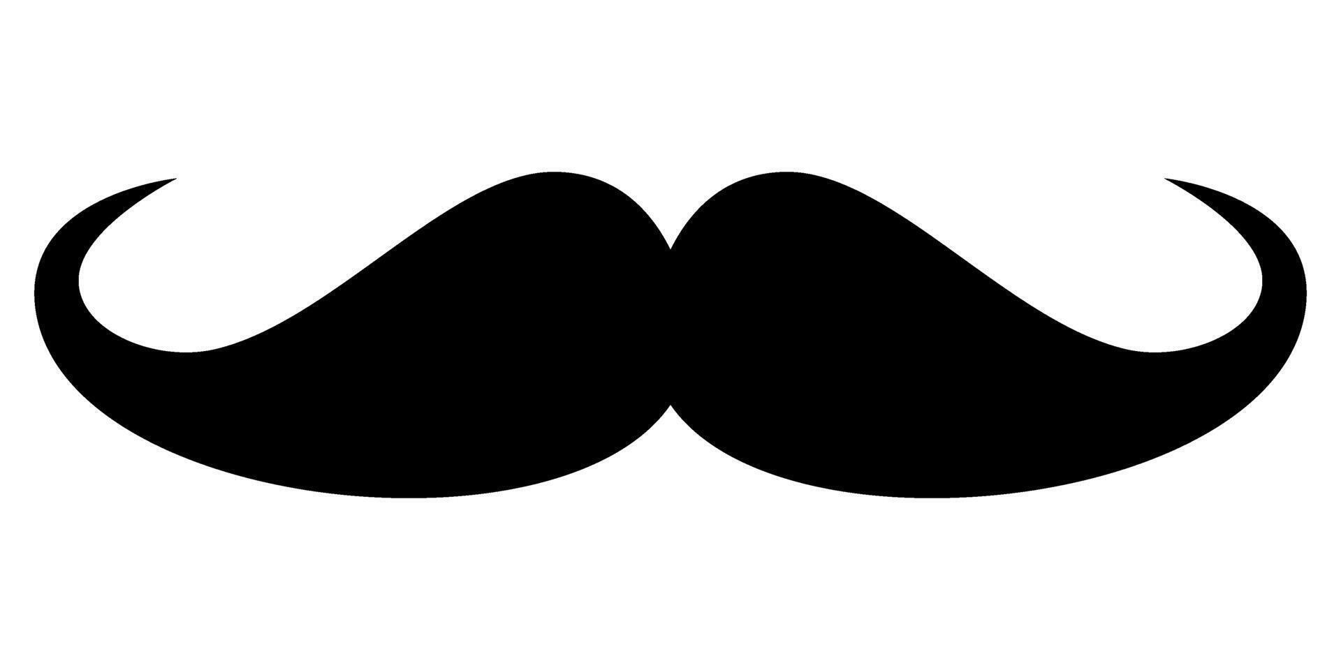 black mustache icon vector