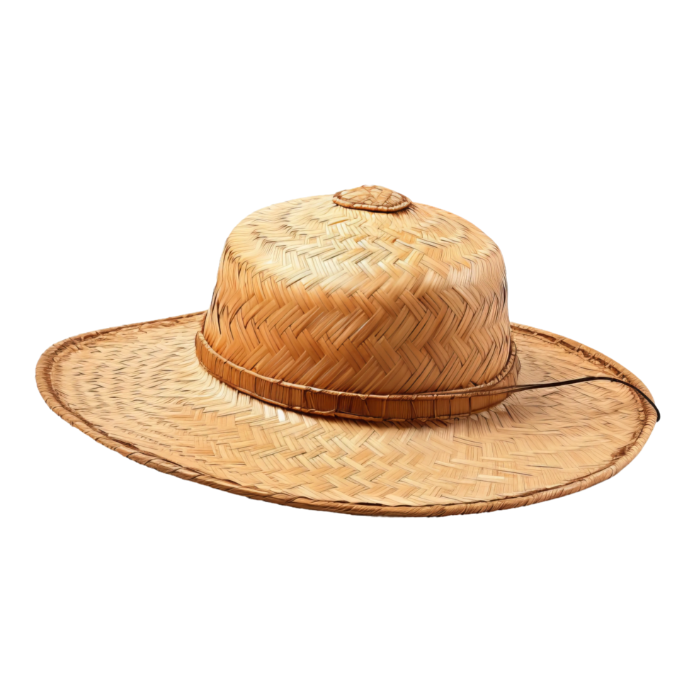 a straw hat on a transparent background png