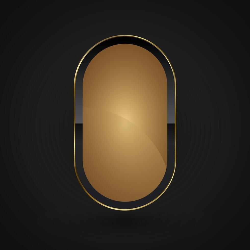 A Luxury special rectangle shape gold and black for a bold, for chart info and a minimalist approach, emphasizing illustration vector