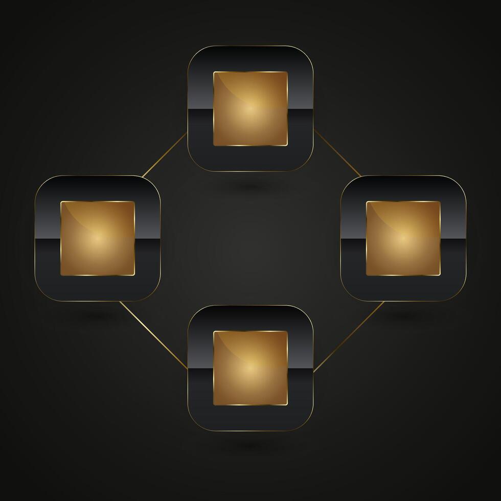 Luxury special rectangle shape for chart info and a minimalist approach, The outer frame has a double-lined black and gold border, adding depth and a sense of premium quality vector