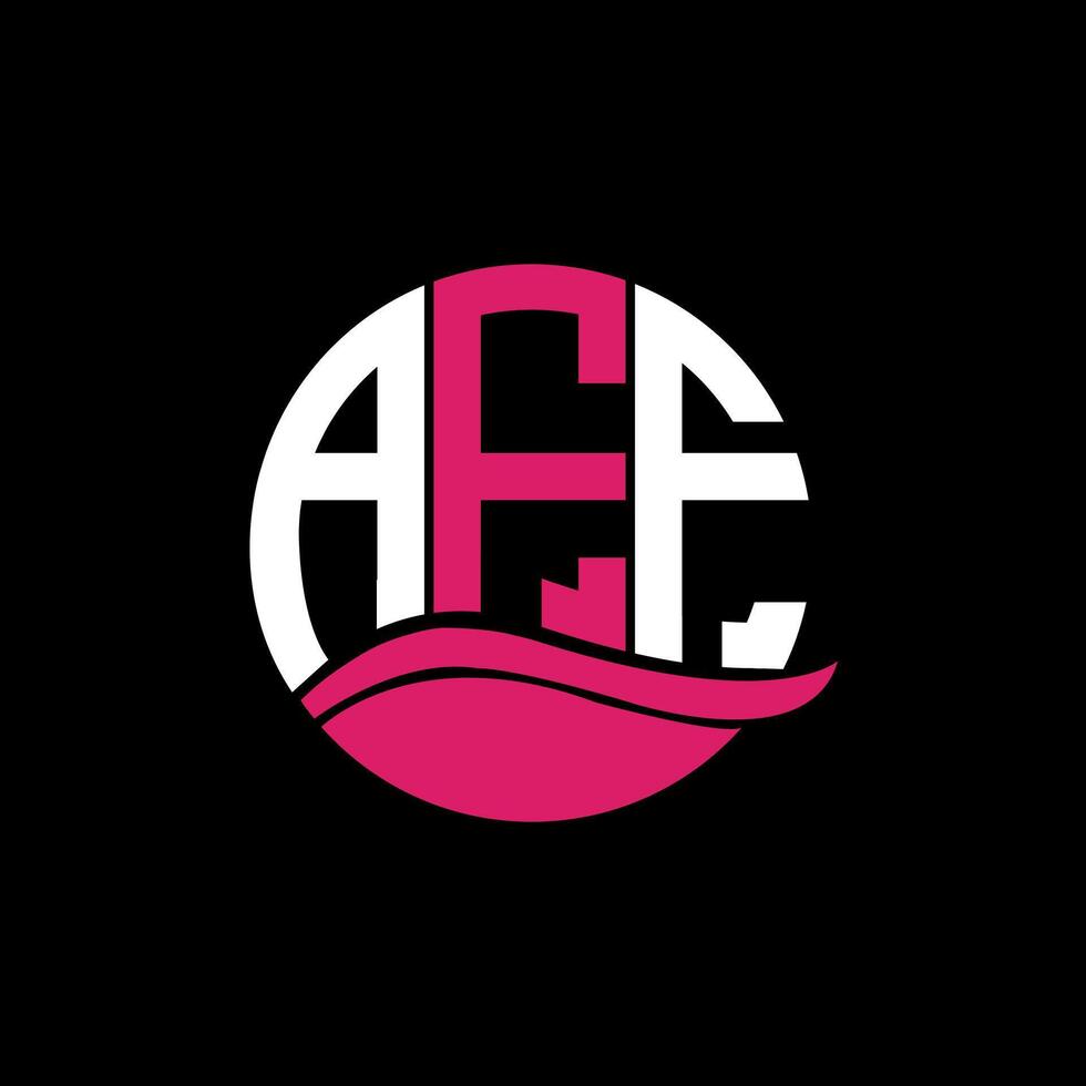 AFF logo monogram isolated on circle element design template, AFF letter logo design on black background. AFF creative initials letter logo concept. AFF. vector