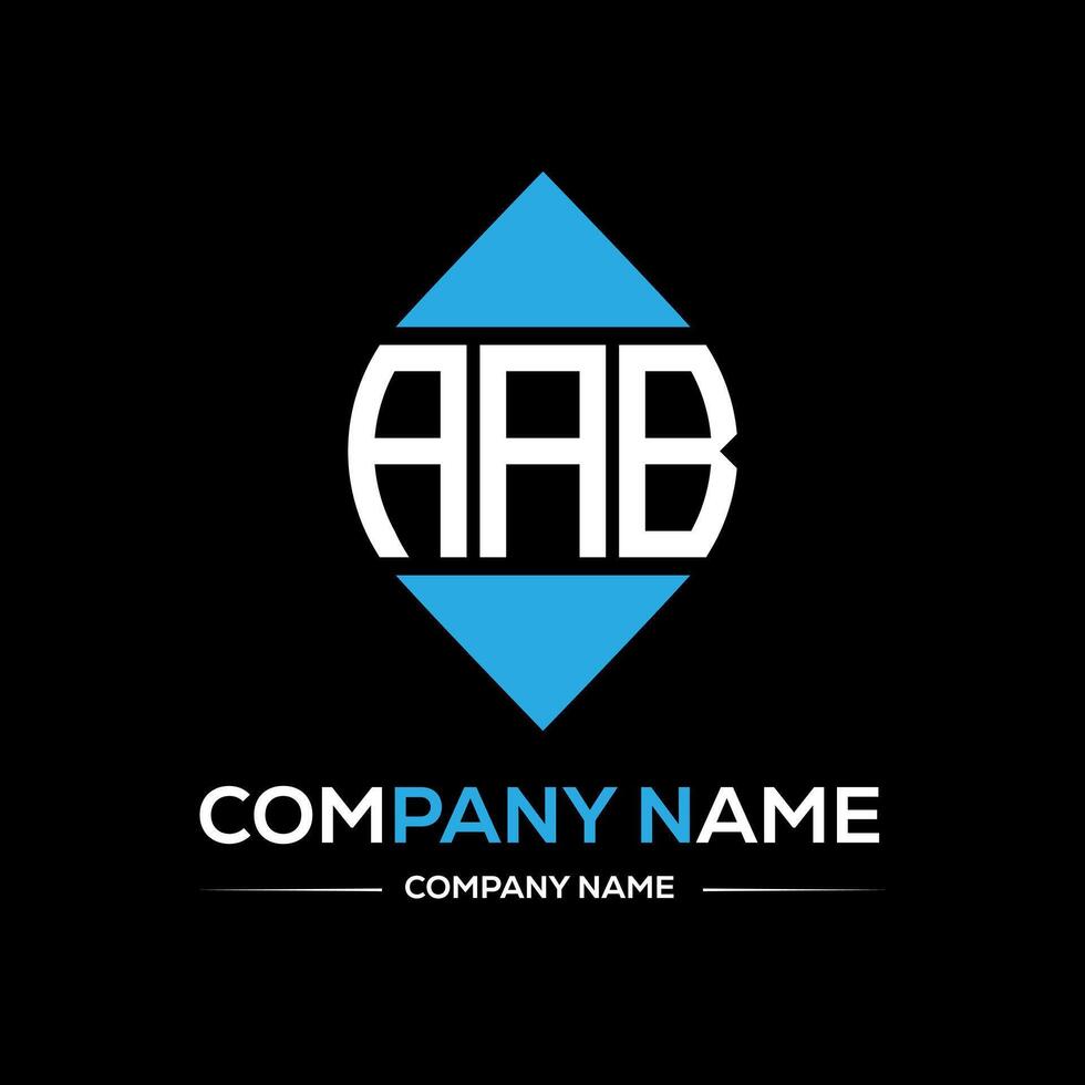 AAB Logo Design typography and Creative Letter Logo Concept.AAB unique design. vector