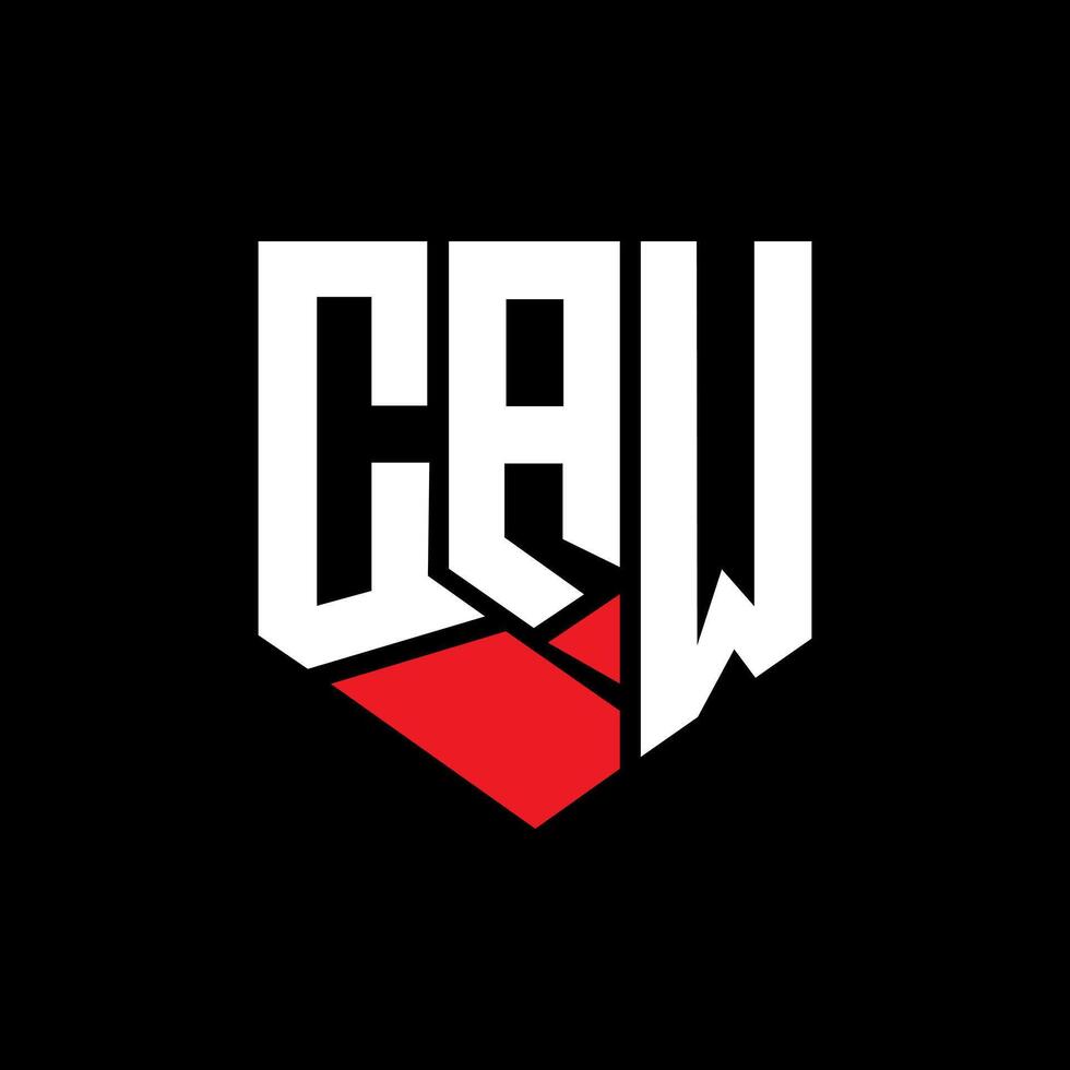 CAW letter logo abstract design. CAW unique design. CAW. vector
