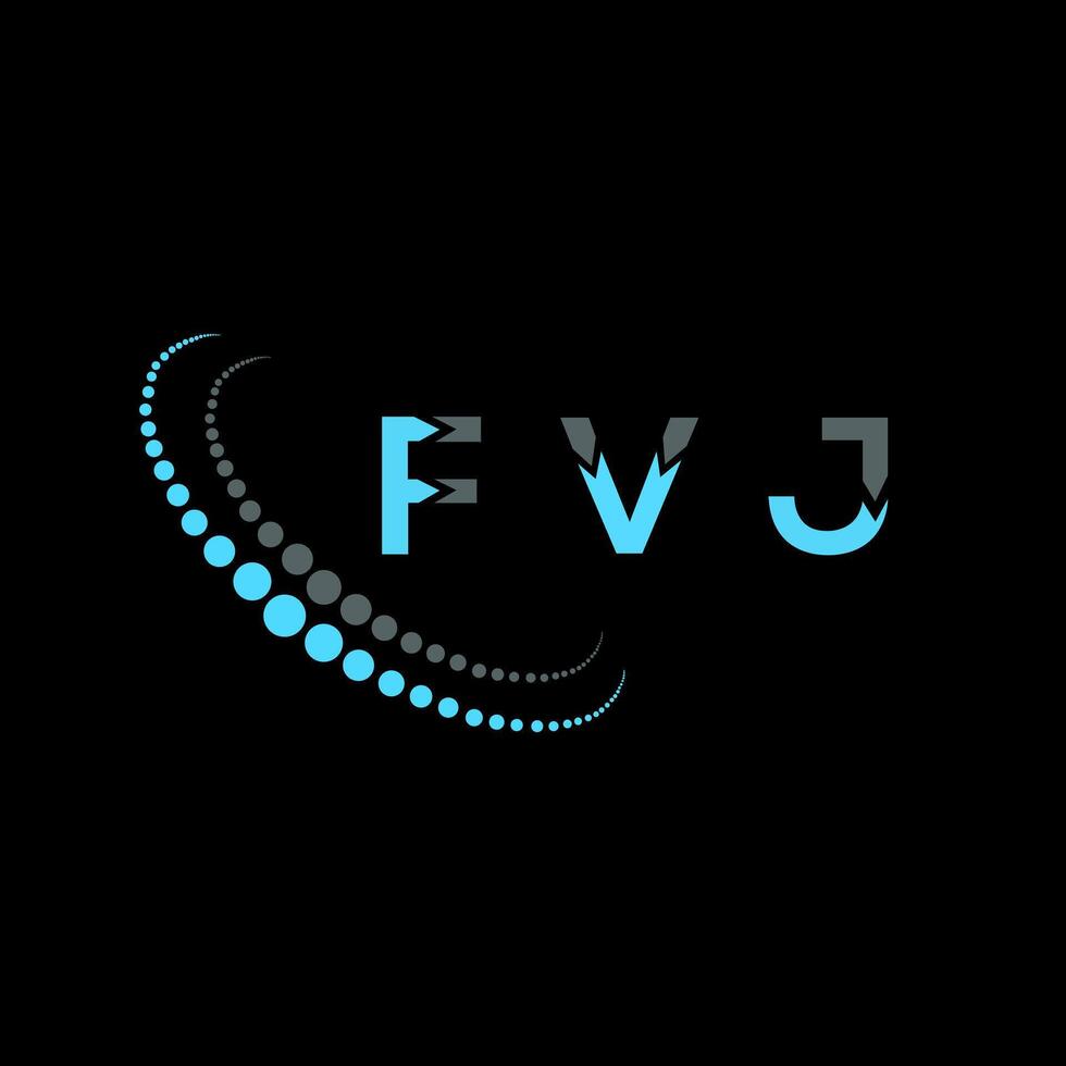 FVJ Logo Design typography and Creative Letter Logo Concept. FVJ unique design. vector