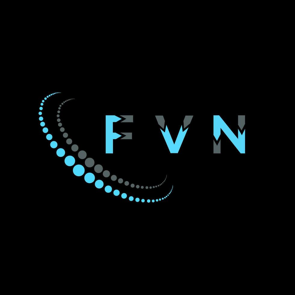 FVN Logo Design typography and Creative Letter Logo Concept. FVN unique design. vector