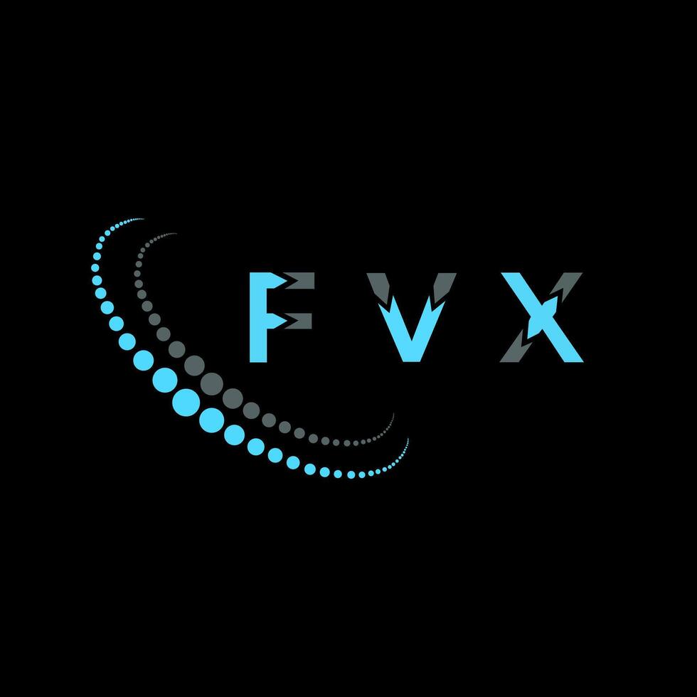 FVX Logo Design typography and Creative Letter Logo Concept. FVX unique design. vector