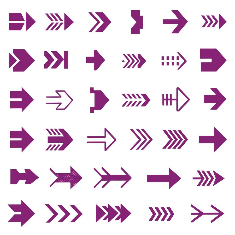 Various arrows on a white background vector