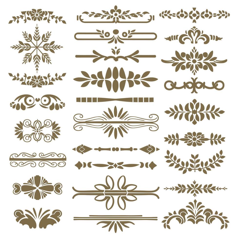 Set of decorative elements vector