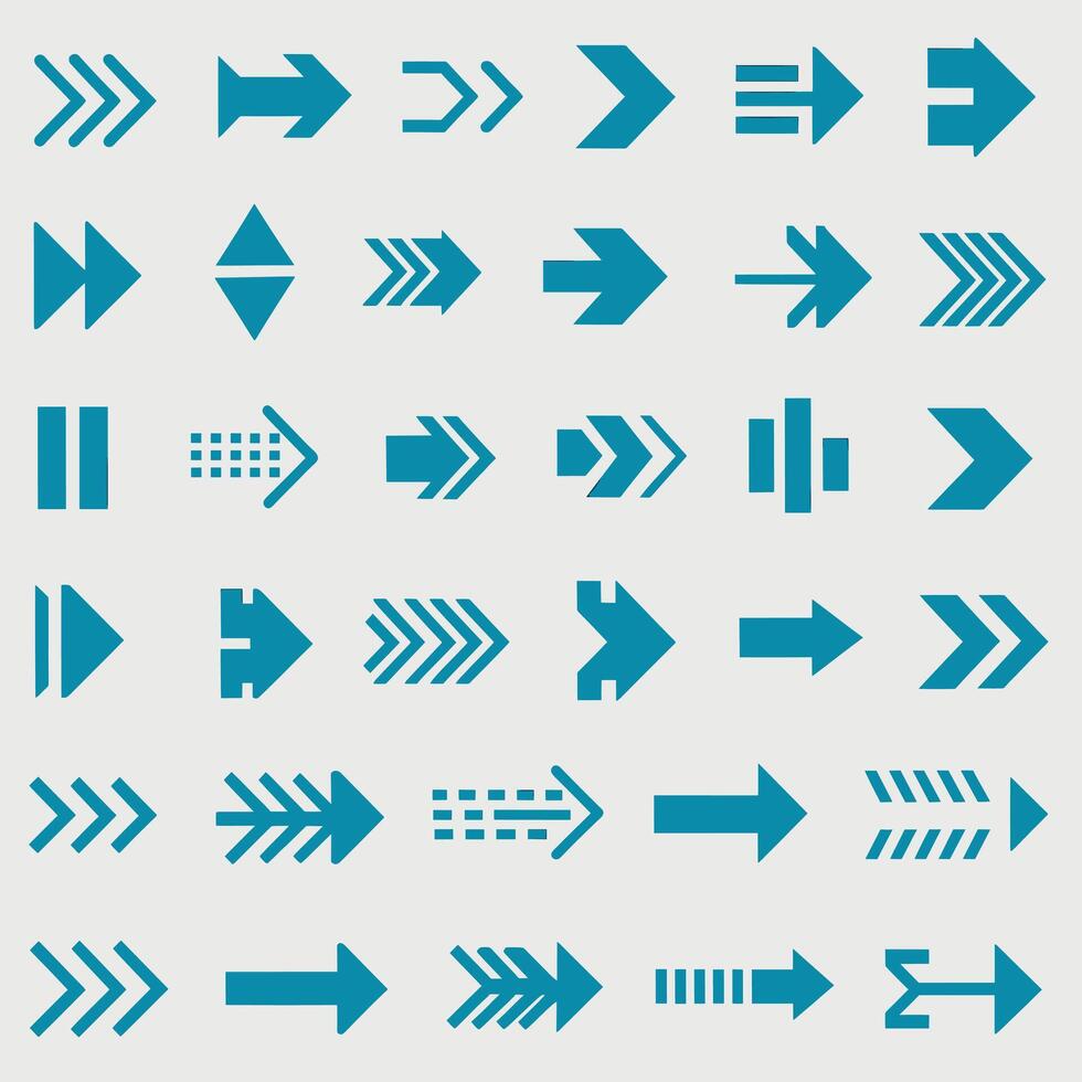 Arrow icons set vector