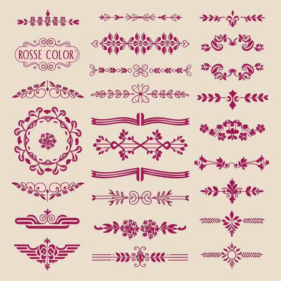 A set of decorative elements and designs vector