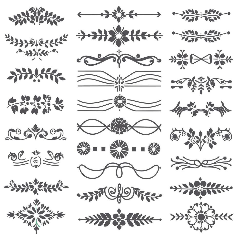Set of decorative elements for design, illustration vector