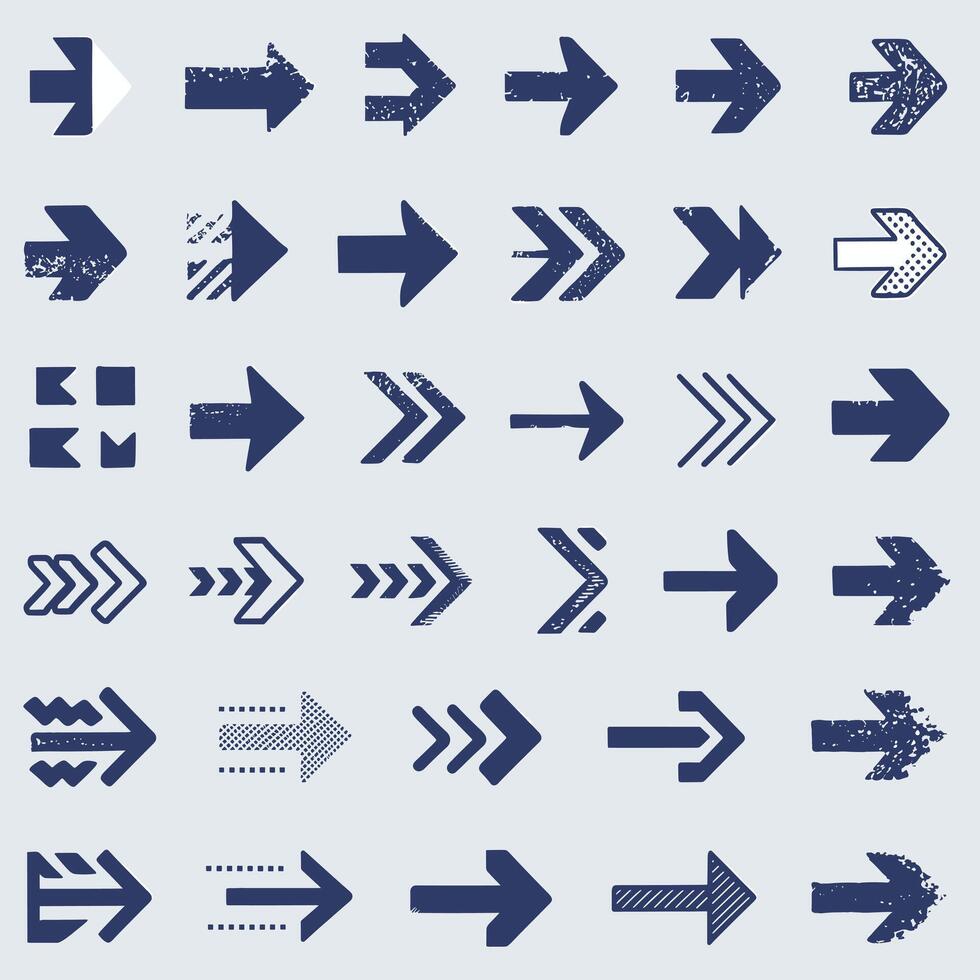 A collection of arrows in different colors vector