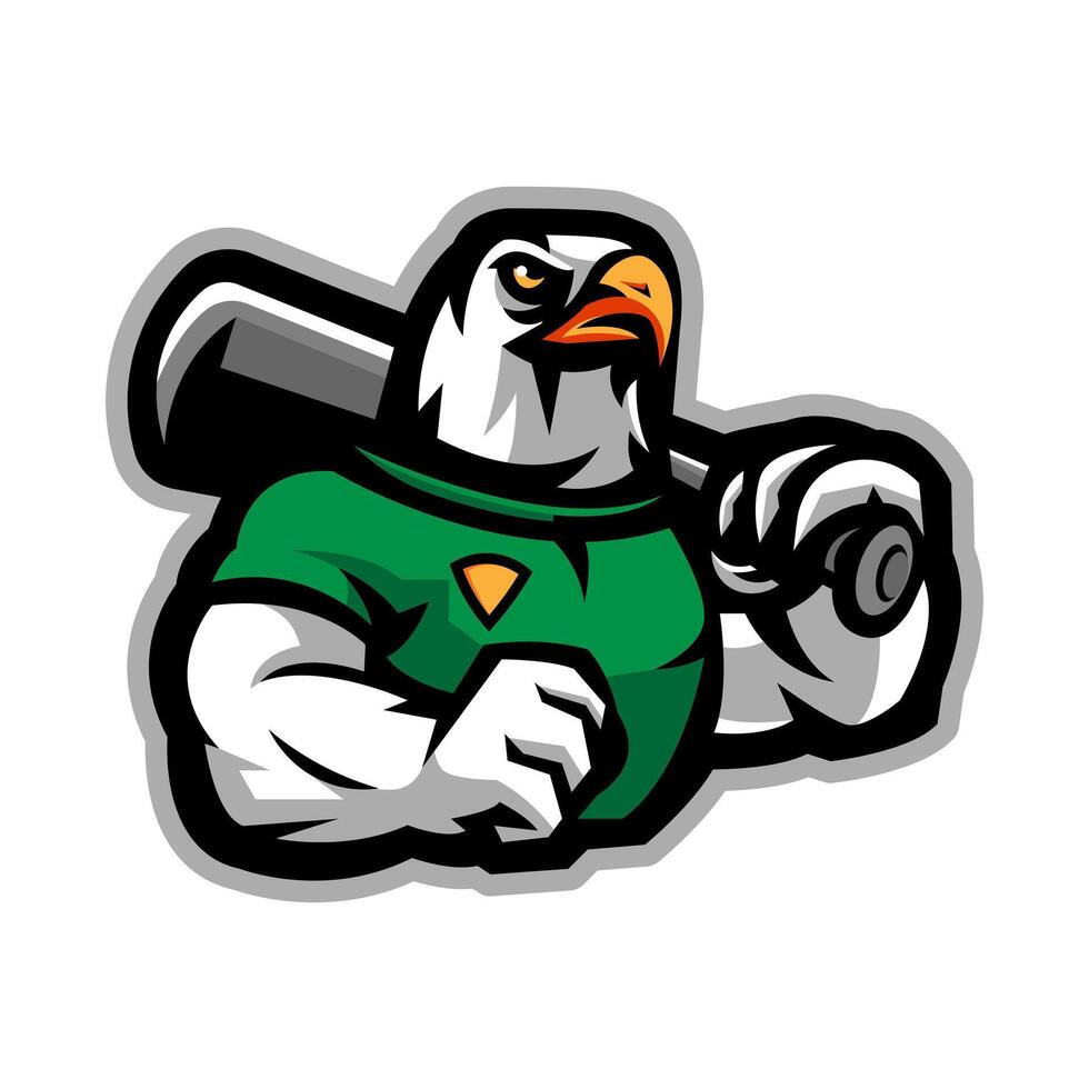 Eagle Baseball Mascot Logo vector