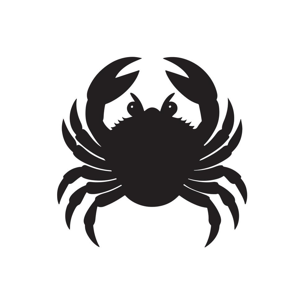 A crab silhouette clip art vector