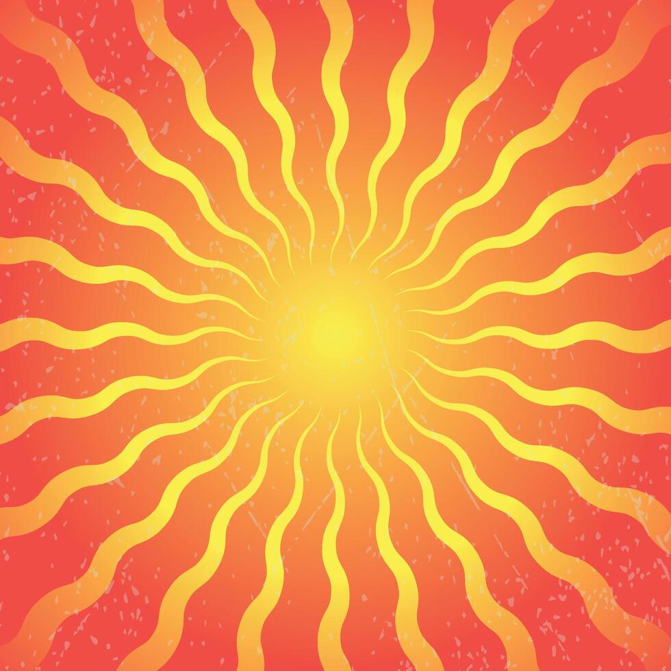 Yellow Sunburst Background. Abstract Wave Sunburst. vector