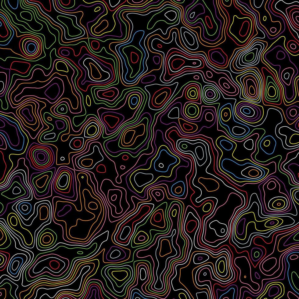 Brightly coloured background with an abstract topography design vector