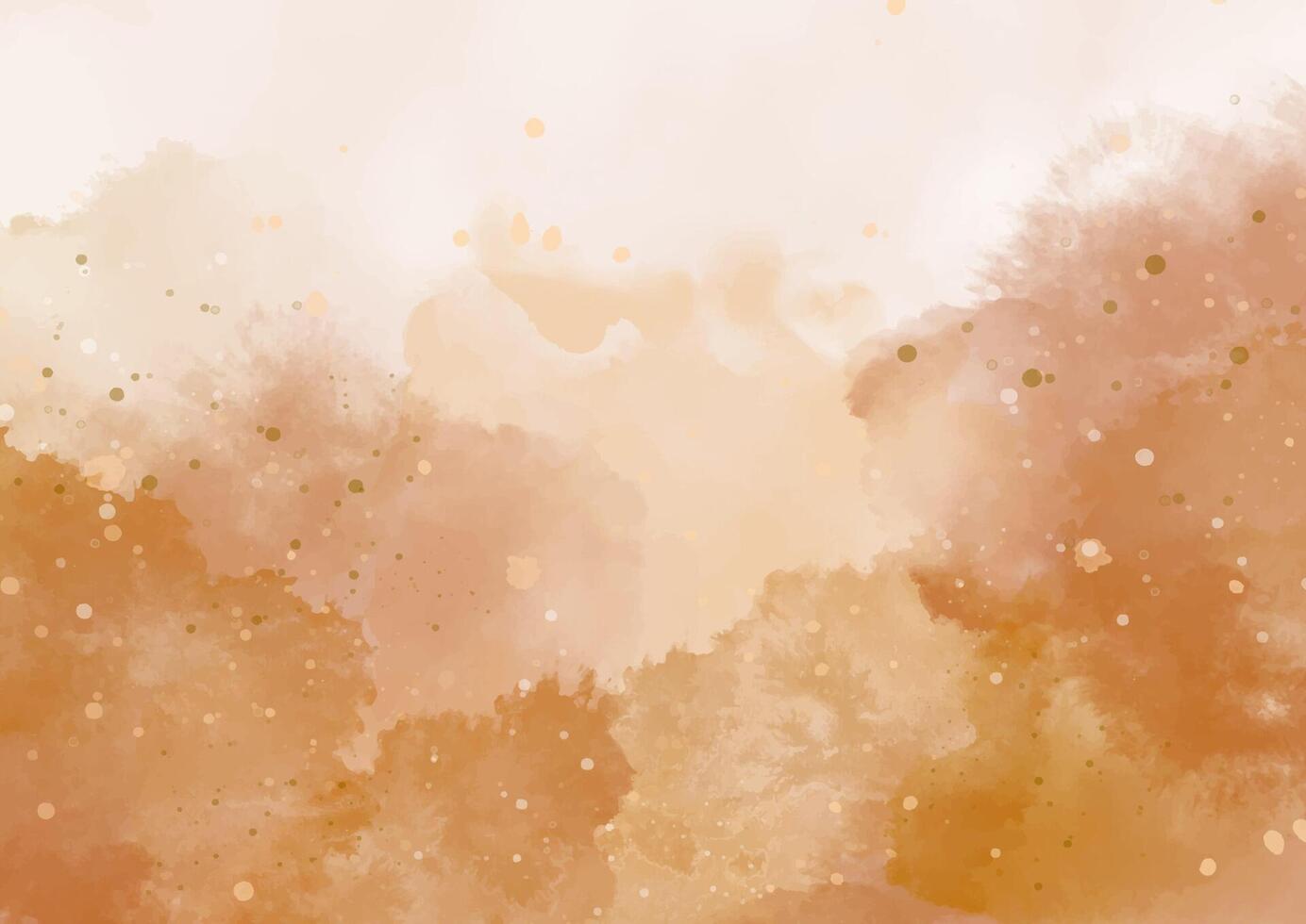 Hand painted watercolour background in autumn themed colours vector