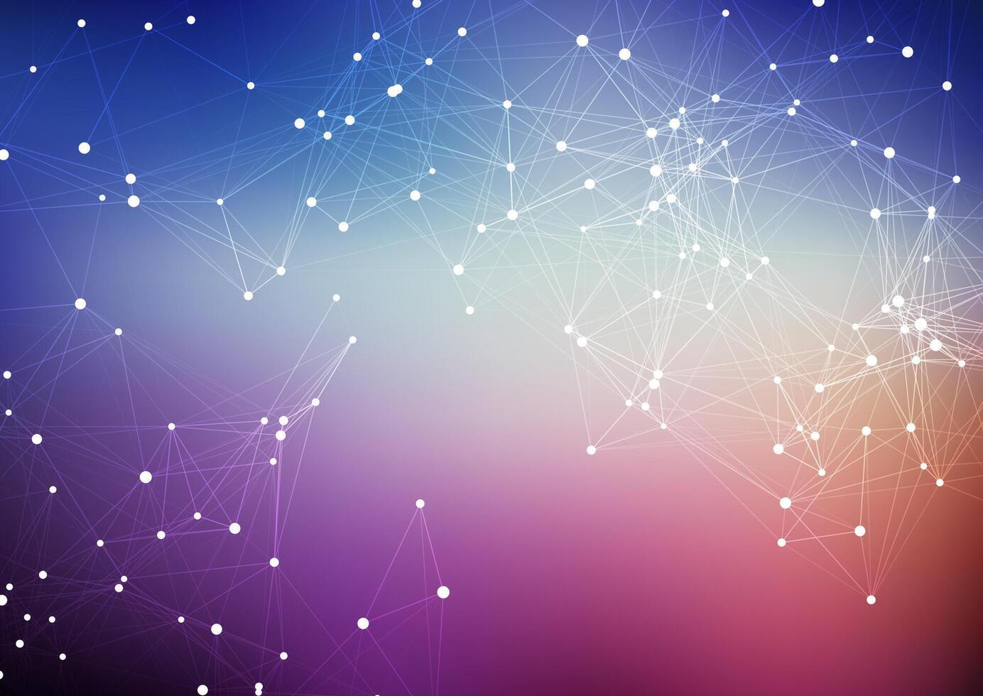 Abstract techno background with low poly plexus design vector