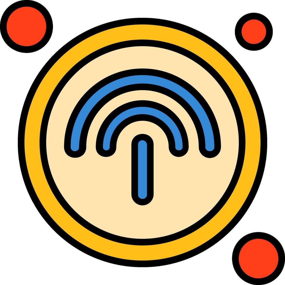 Hotspot Button Icon Design Symbol vector