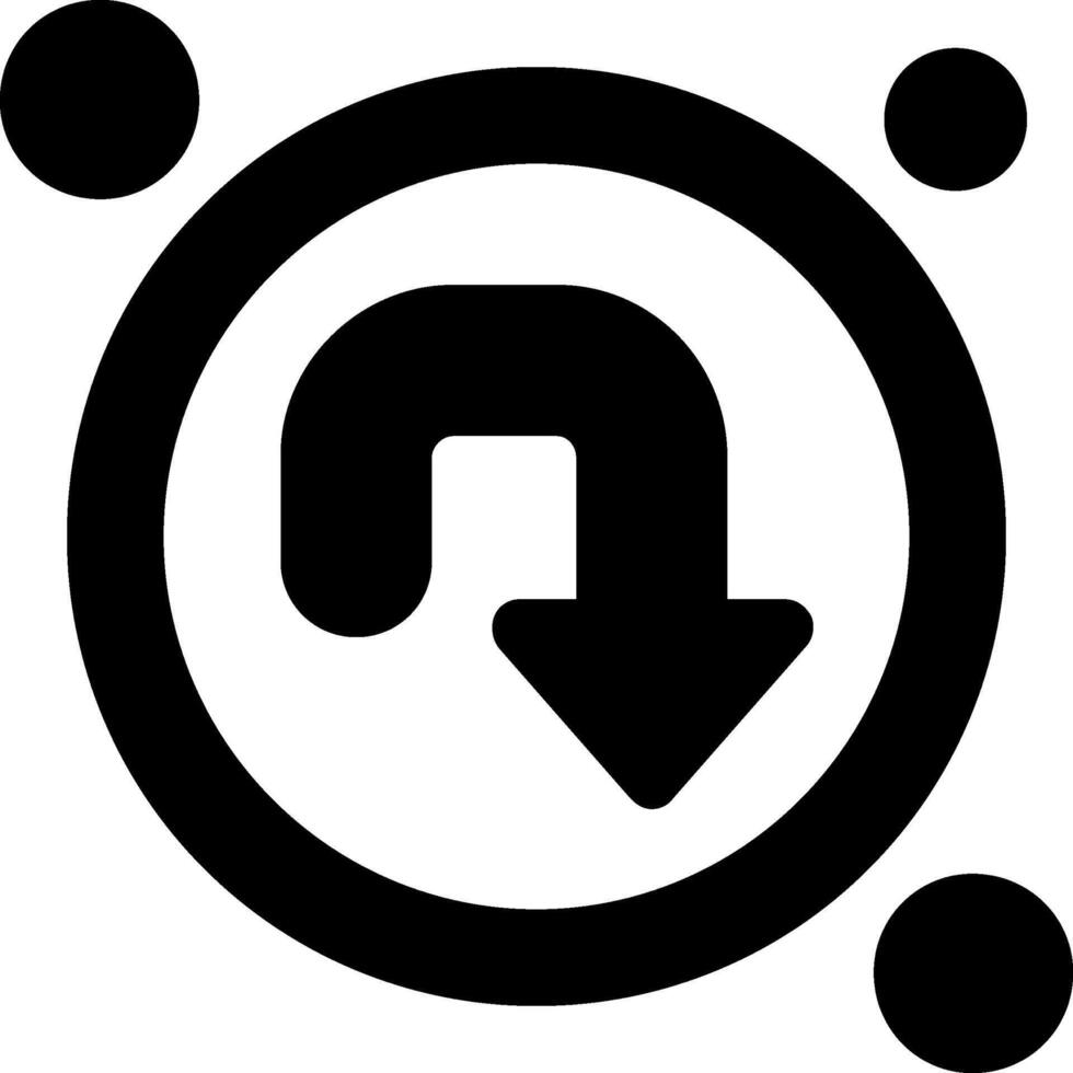U turn Icon Design Symbol vector