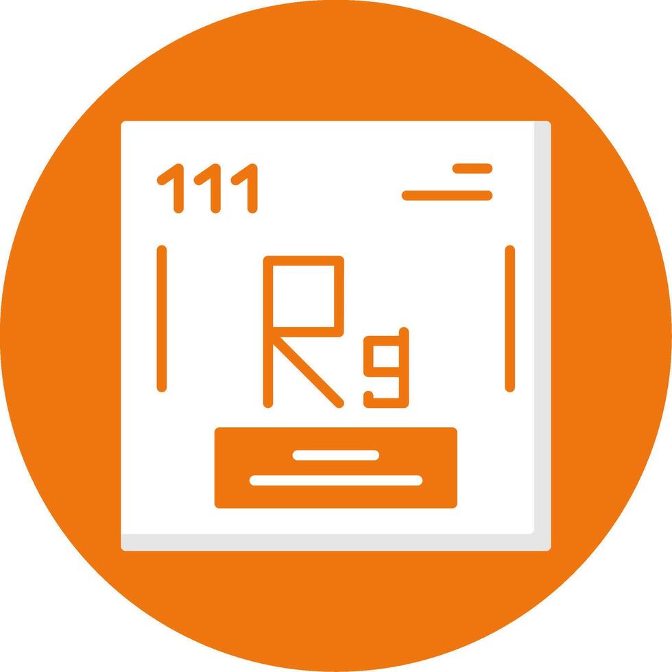 Roentgenium Icon Design vector