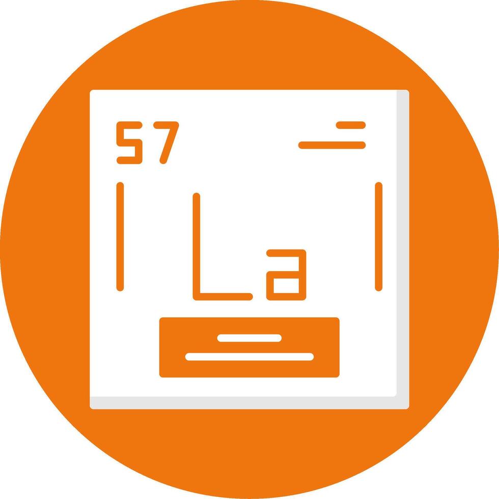Lanthanum Icon Design vector