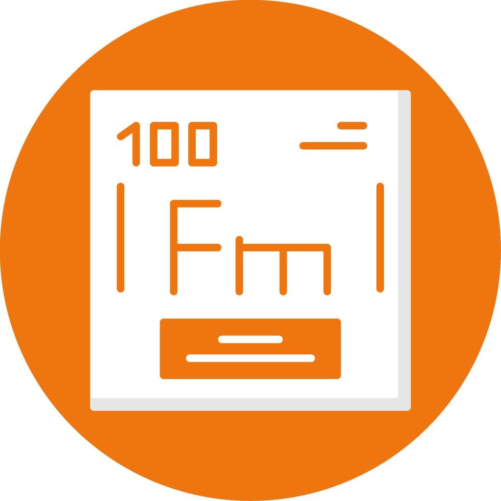 Fermium Icon Design vector