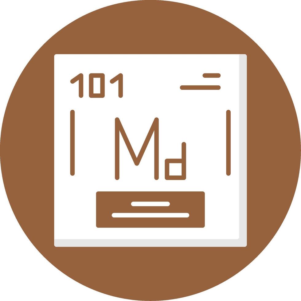 Mendelevium Icon Design vector