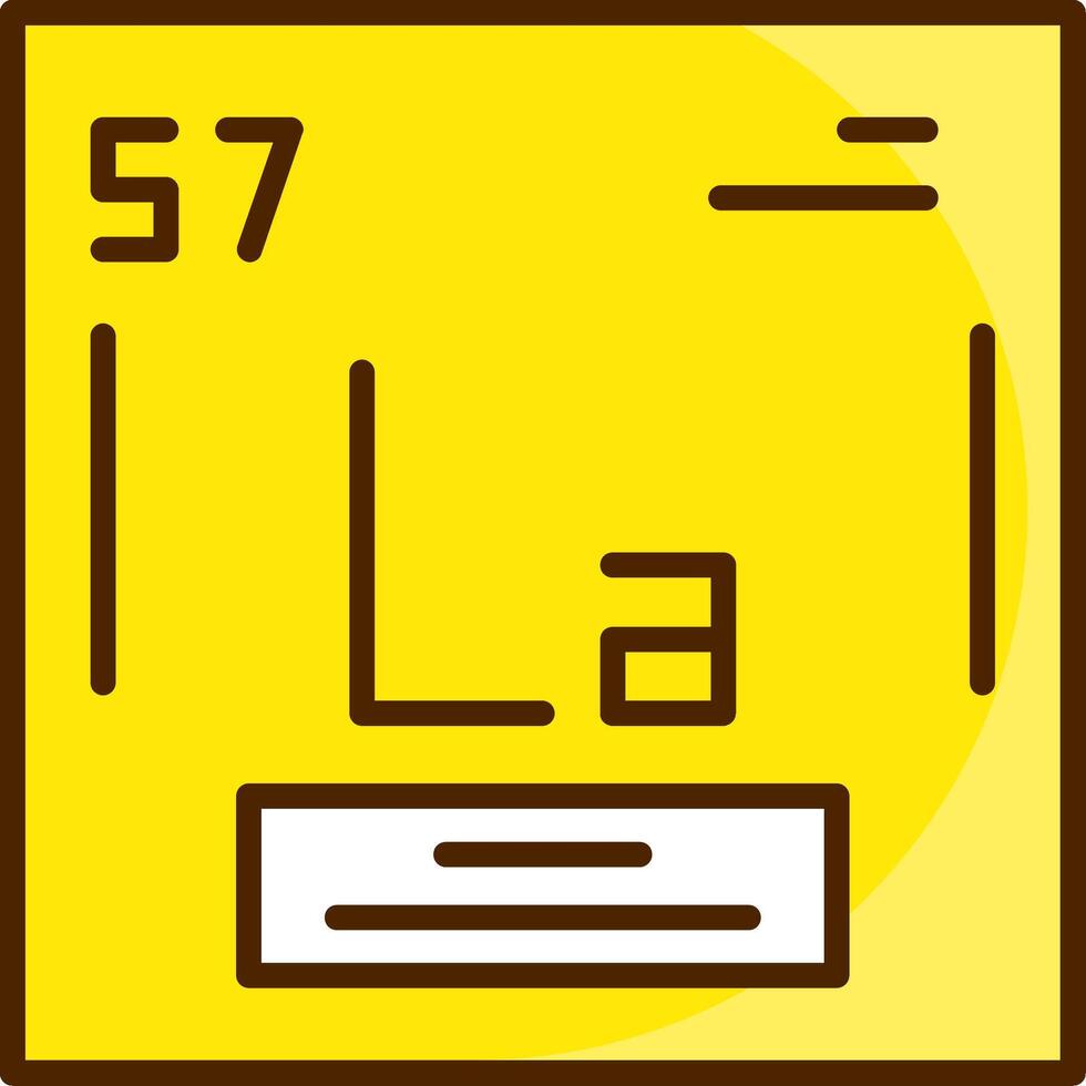 Lanthanum Icon Design vector