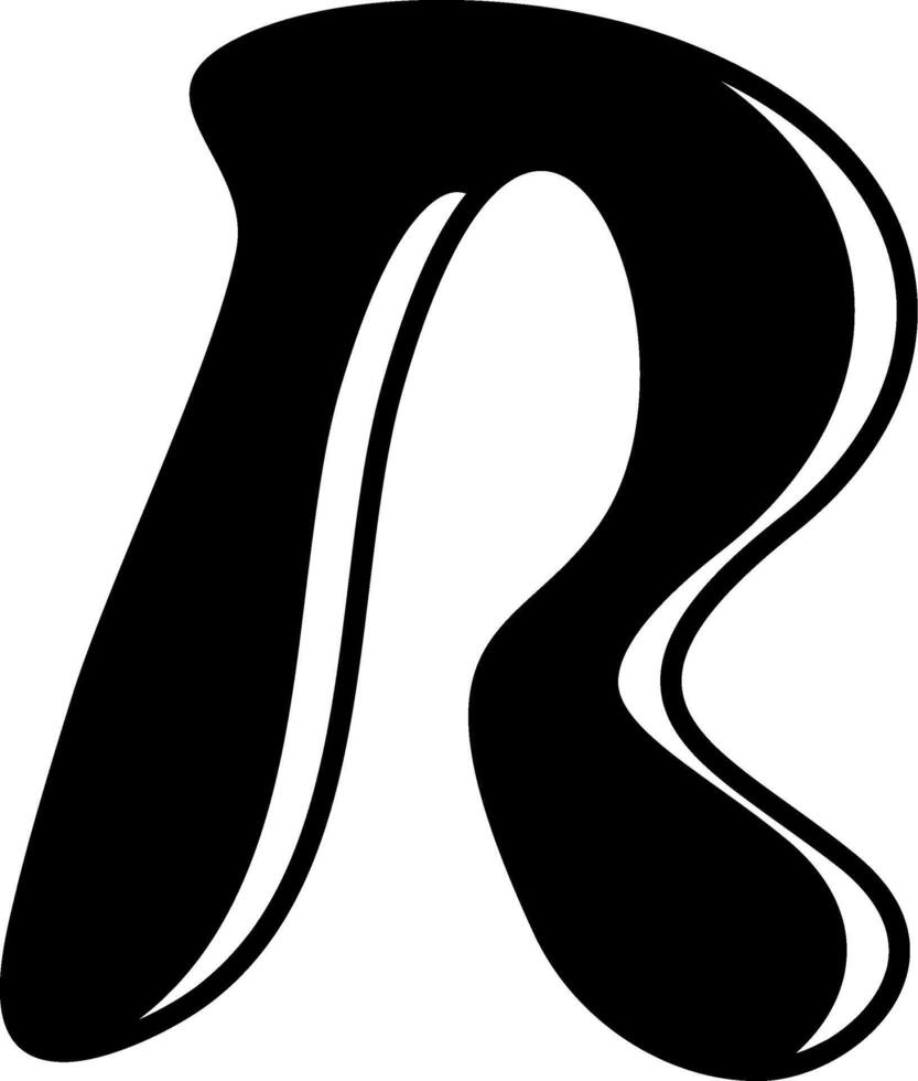 R Alphabet Icon Design vector