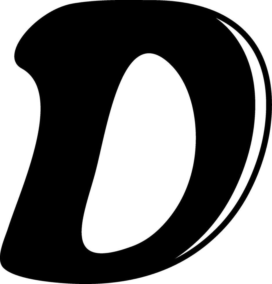 D Alphabet Icon Design vector