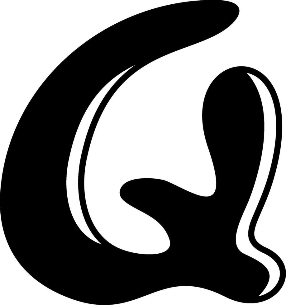 Q Alphabet Icon Design vector