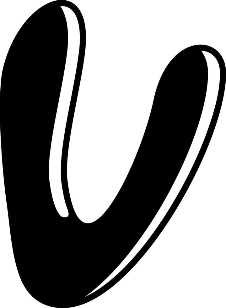 V Alphabet Icon Design vector