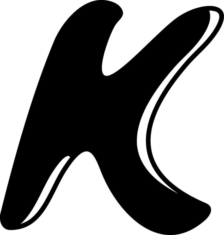 K Alphabet Icon Design vector