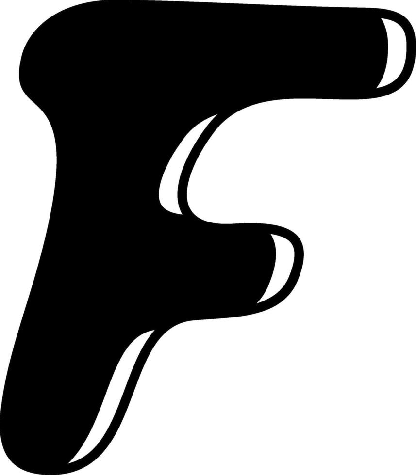 F Alphabet Icon Design vector