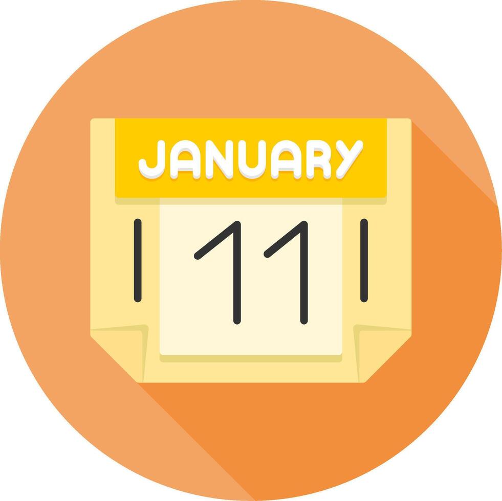 11 January Icon Design Symbol vector