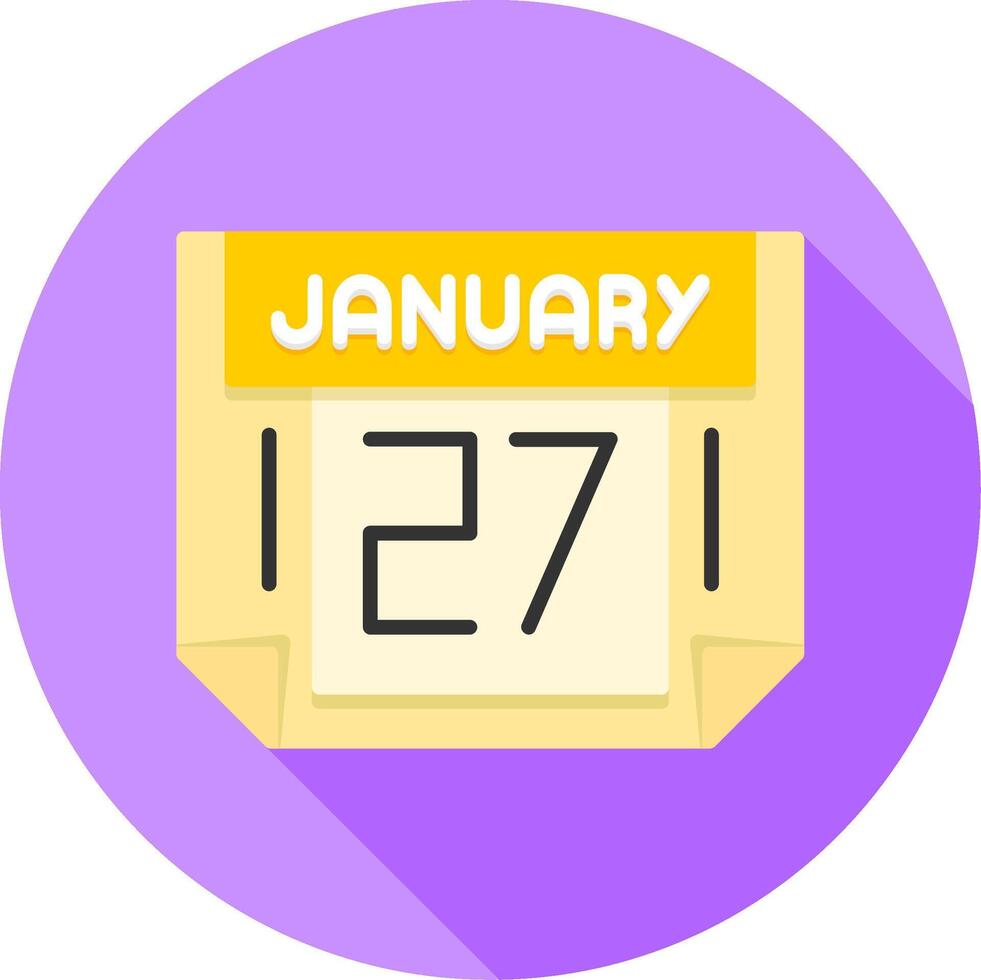 27 January Icon Design Symbol vector