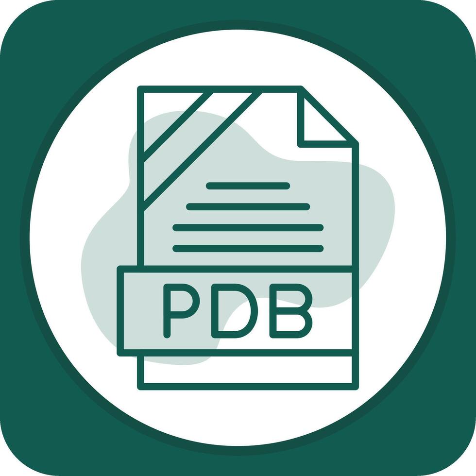 PDB Icon Design vector