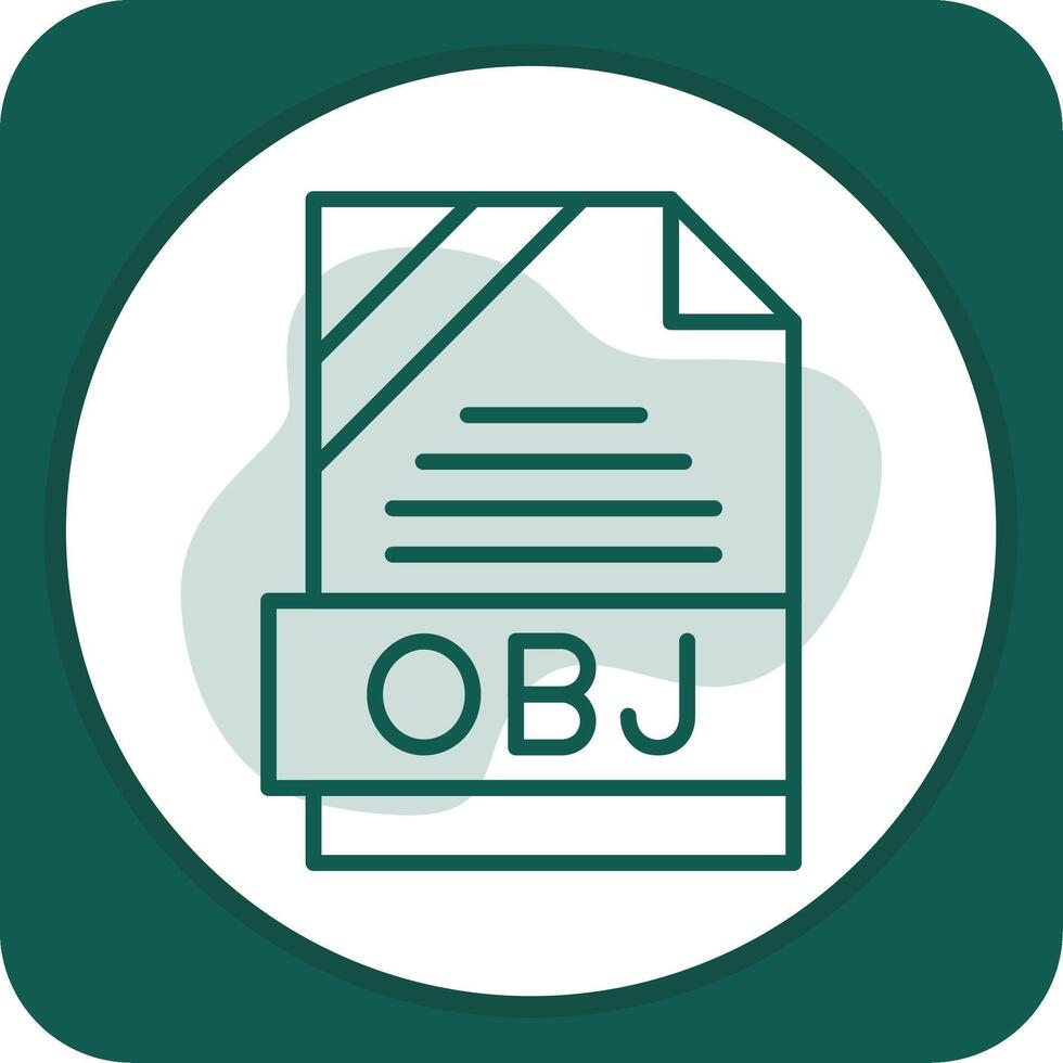 OBJ Icon Design vector