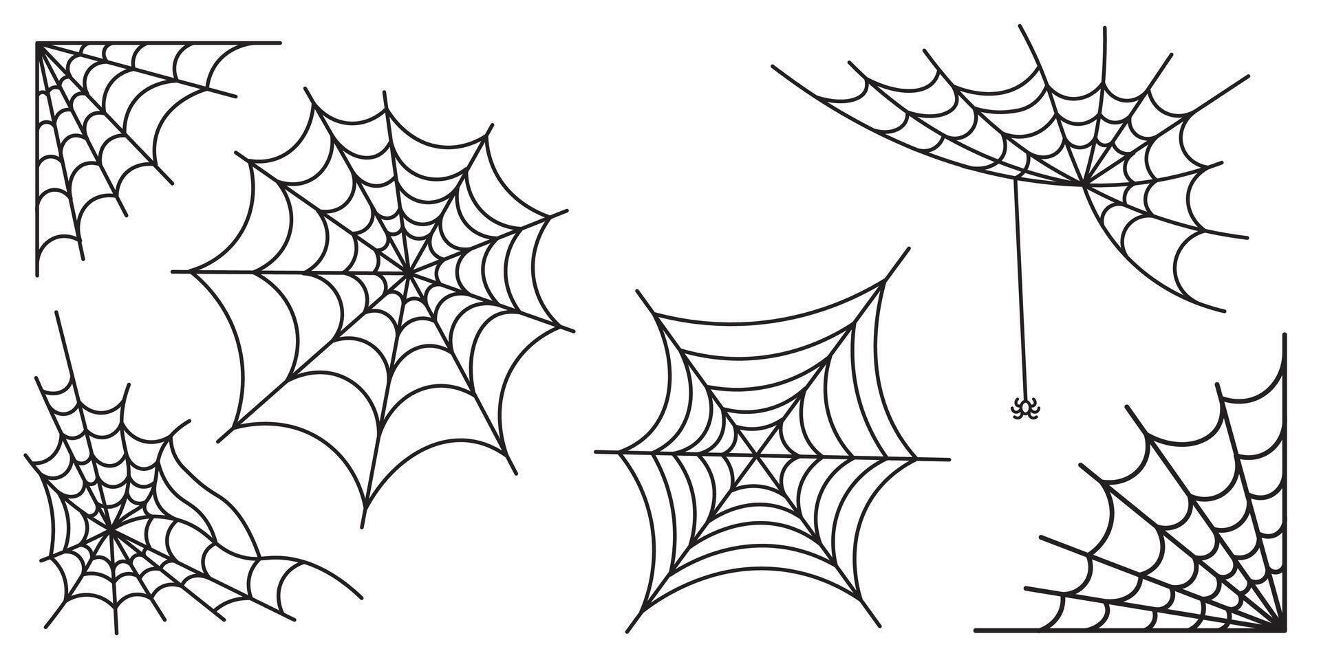 halloween doodle web set vector