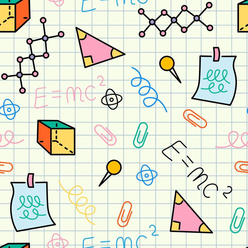 education seamless pattern vector
