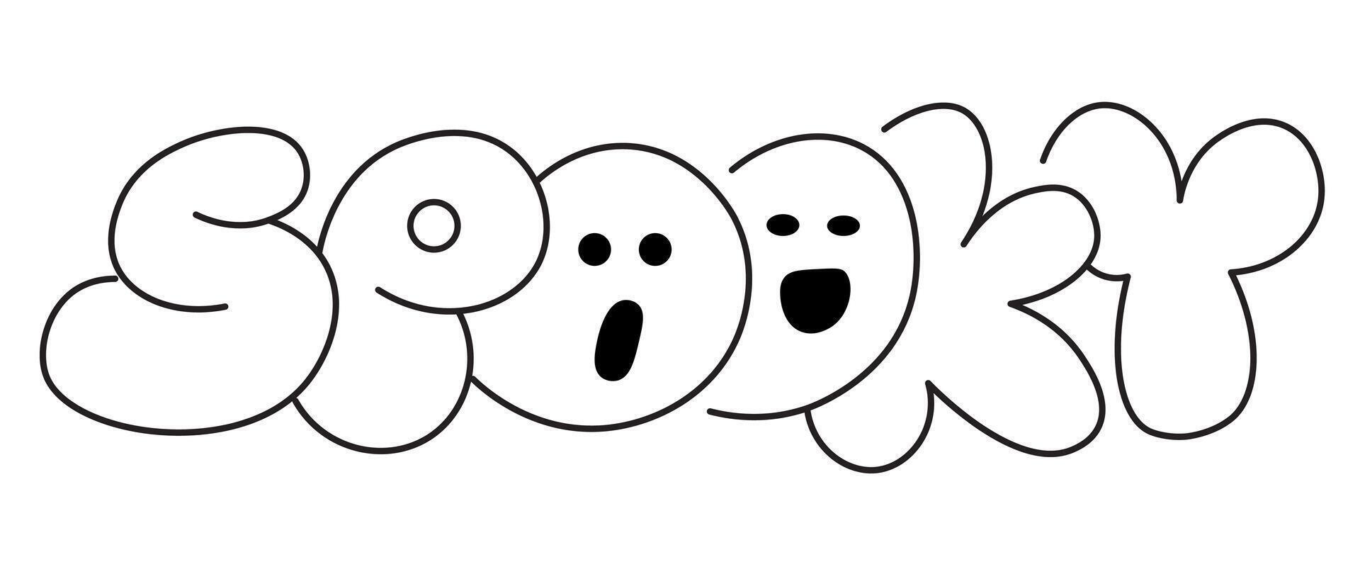 halloween doodle line icon vector