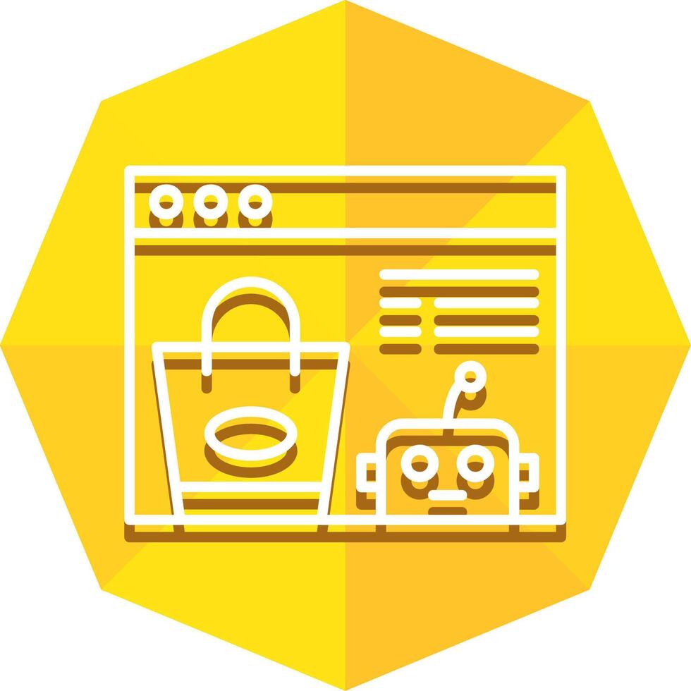 Virtual Shopping Assistant Icon Design vector
