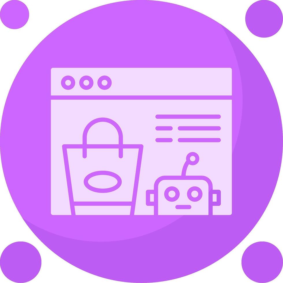 Virtual Shopping Assistant Icon Design vector