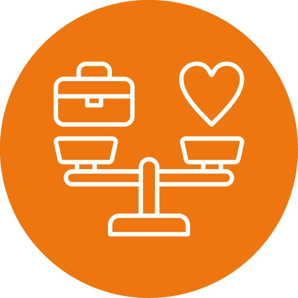 Work Life Balance Icon Design vector