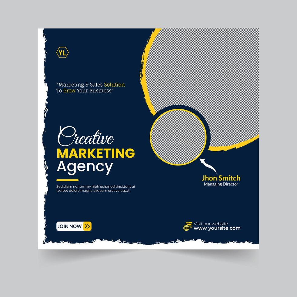 Digital marketing social media post business webinar for social media story, business post or stories banner template geometric shape design for attractive abstract elements post background space vector
