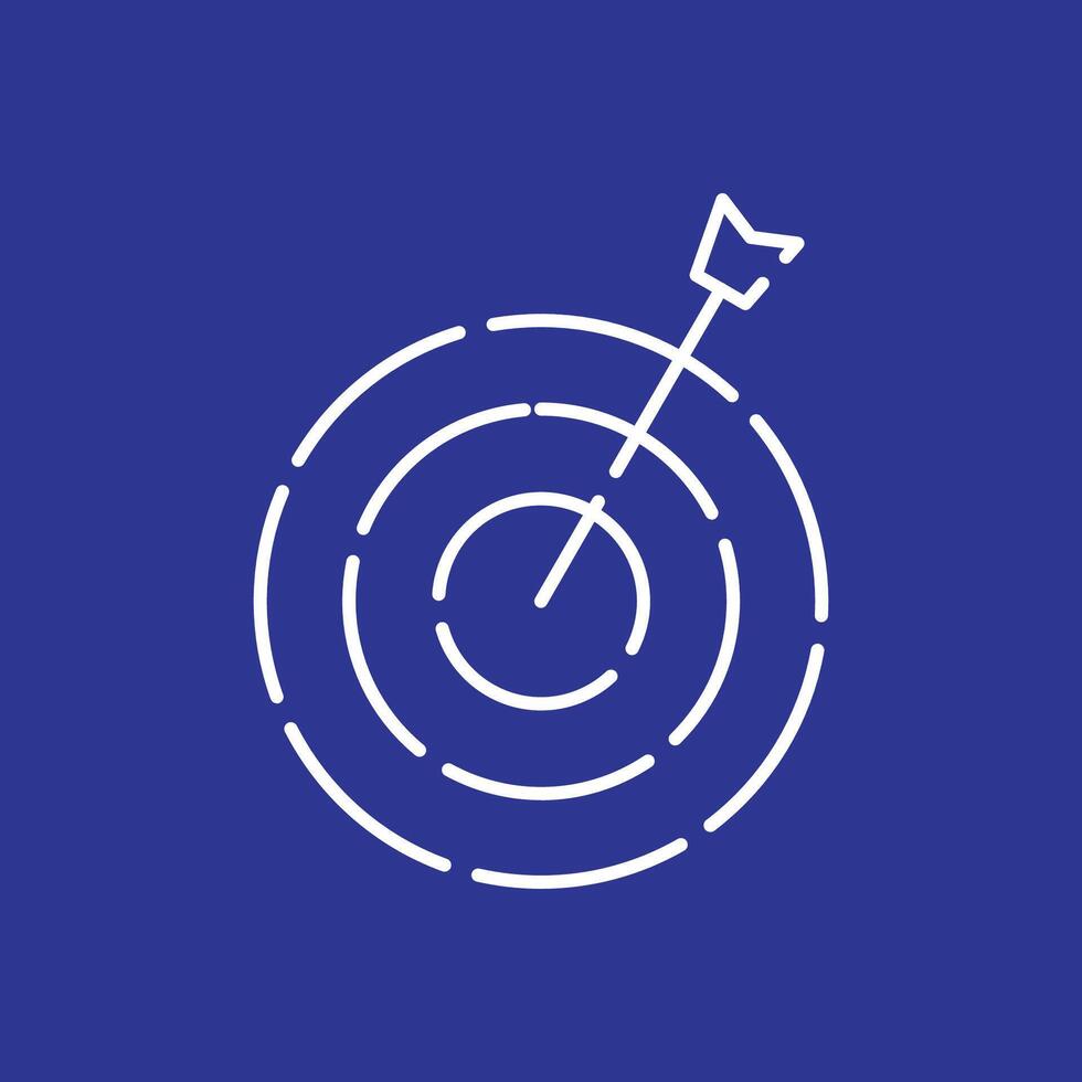 A dart in the center of a target vector