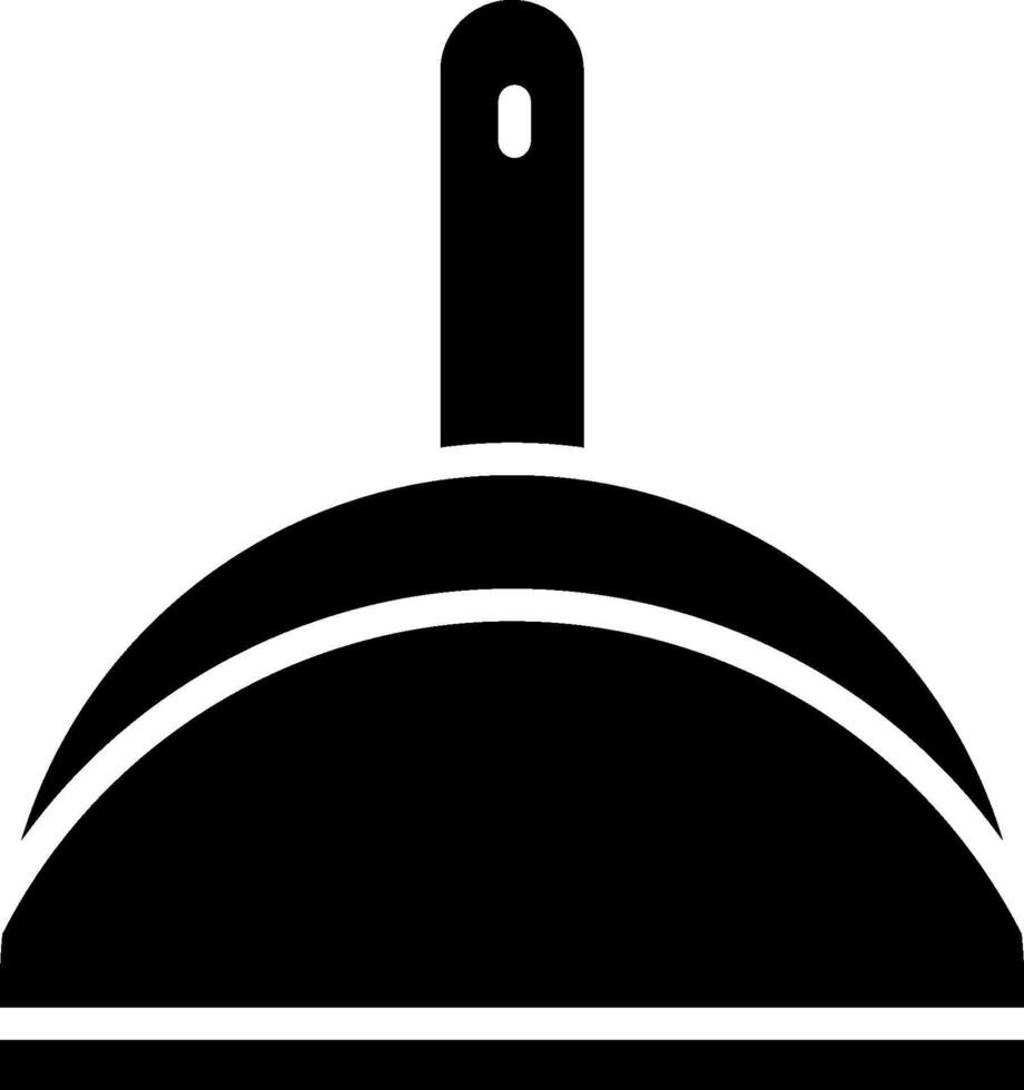 A black and white image of a broom vector