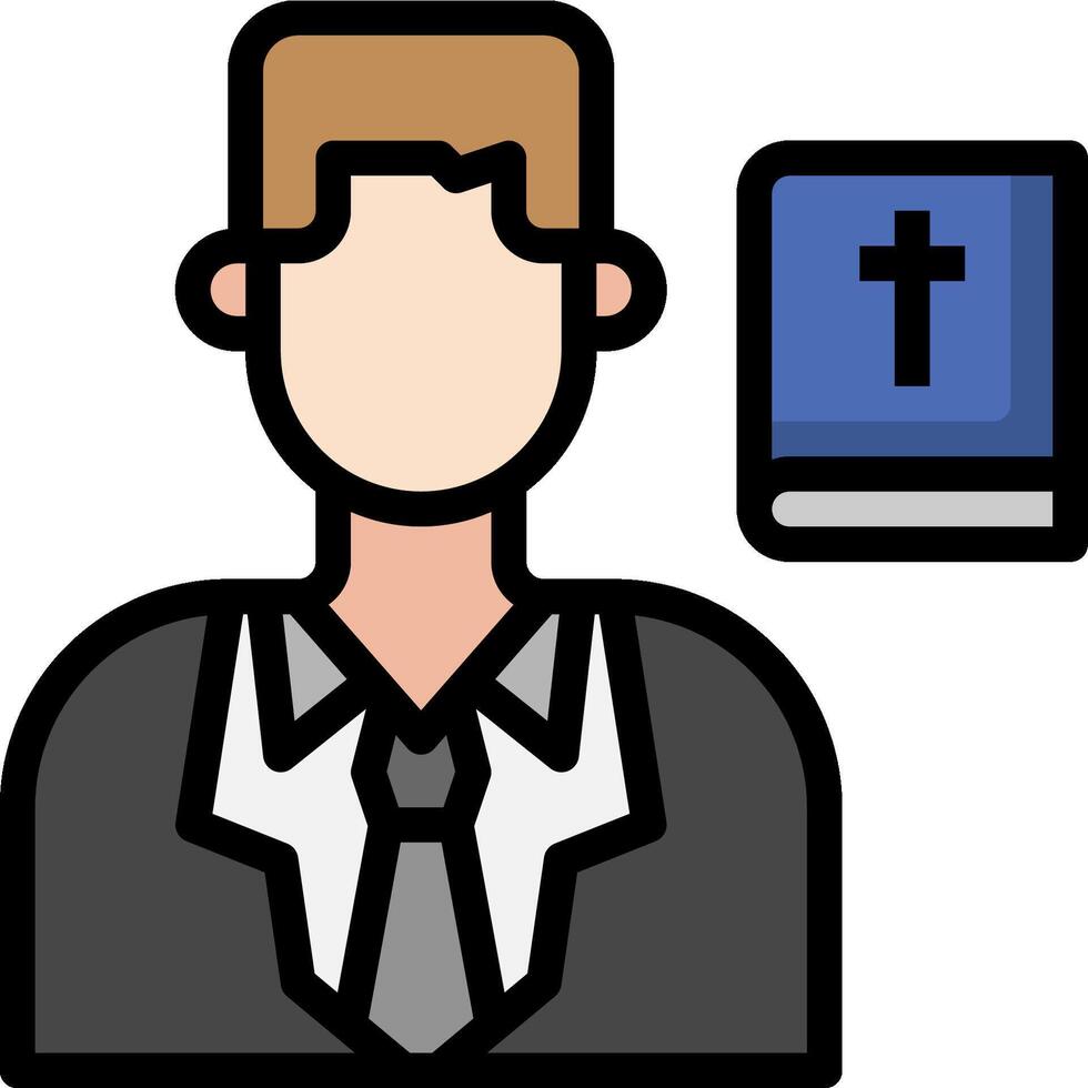 A man in a suit and tie holding a bible vector