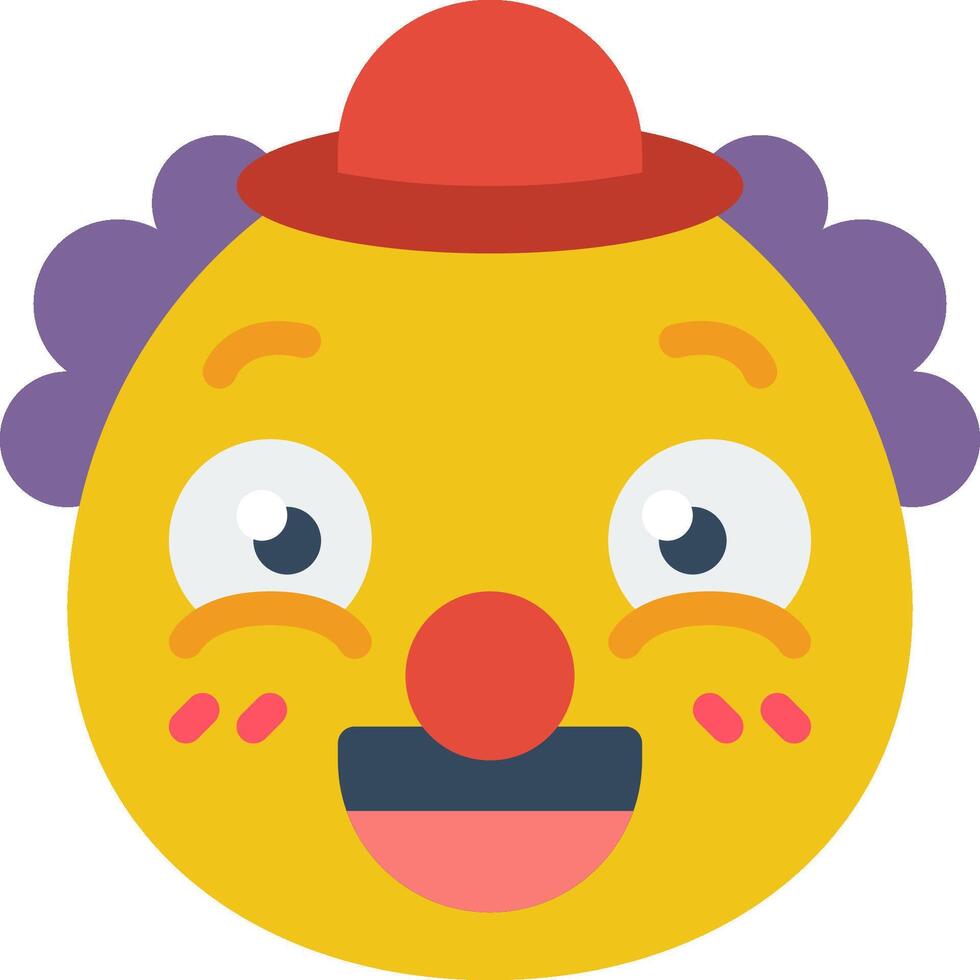 A clown emoji with a red hat vector
